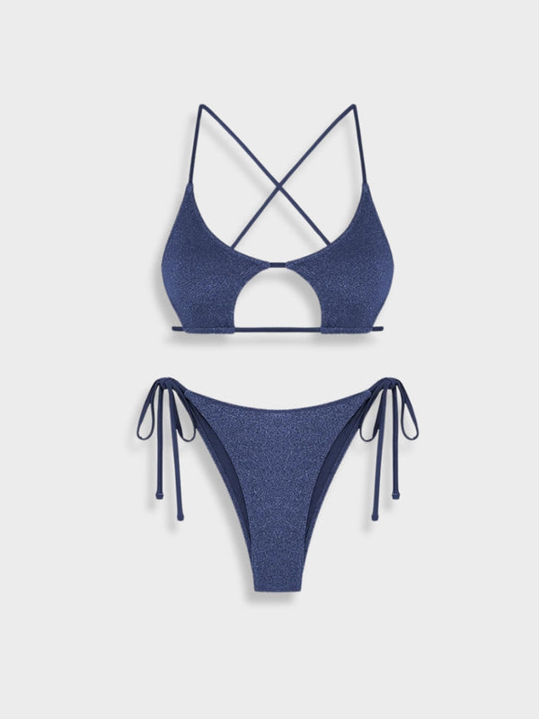 Blue Sparkle Push Up Bikini