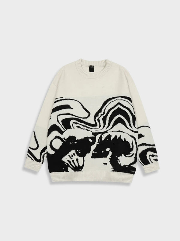 Y2K Decarba Loose Sweater