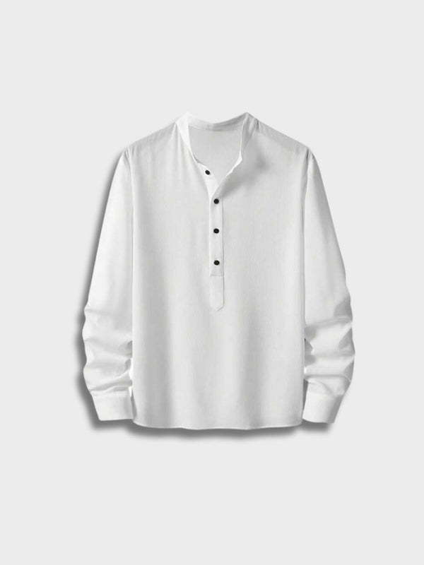 Black Button Henley Shirt
